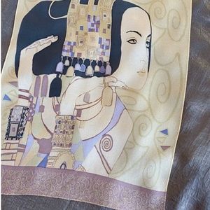 100% Silk vintage scarf Egyptian design by Favolosa !